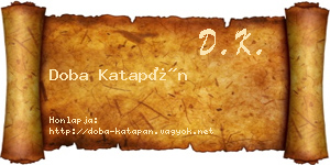 Doba Katapán névjegykártya